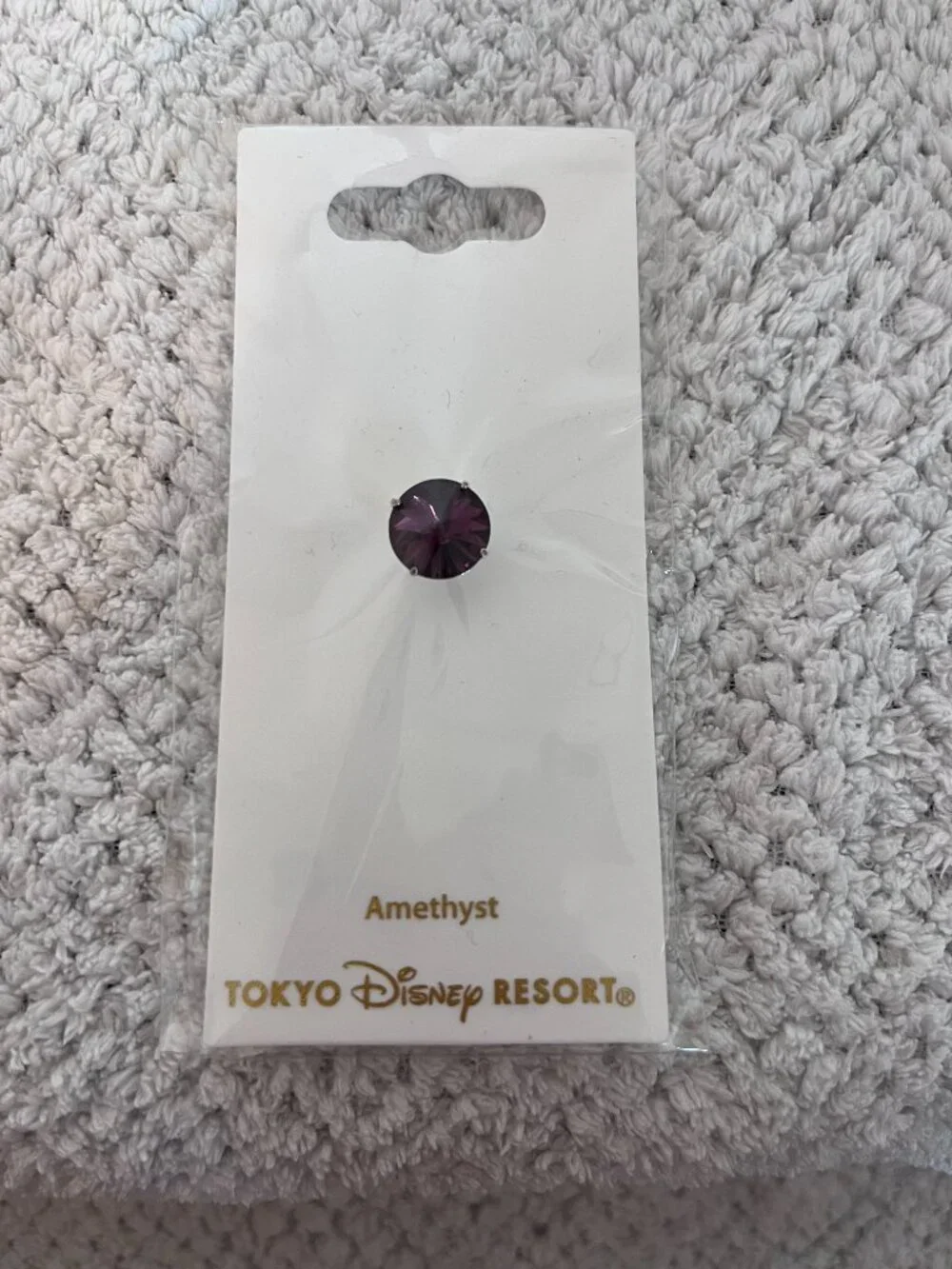 DisneySea Tokyo Rose Gold Tiara - Removable Gemstone (Ruby + Unopened Amethyst)
